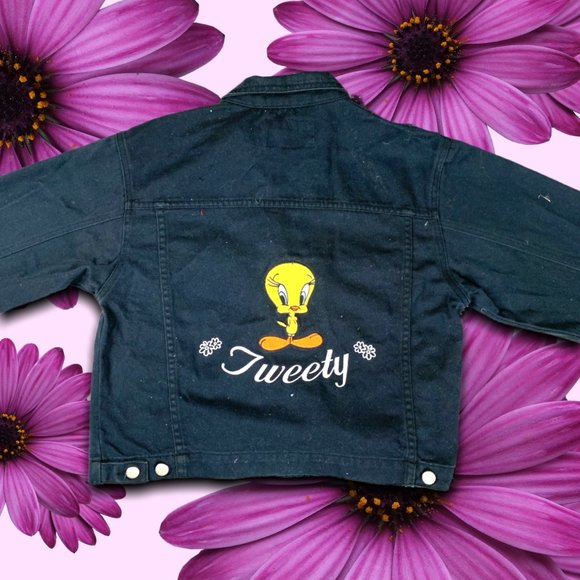 Warner Bros. Jackets & Blazers - 1997 Looney Tunes Tweety Denim Jacket